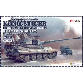 Plastikový model FlyHawk Model 1/72 Pz.Kpfw. VI Ausf. B Königstiger (Original Turret)