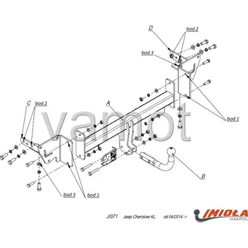 Tažné zařízení Tažné zařízení Jeep Cherokee (KL) (2014 - 2018) (4804)