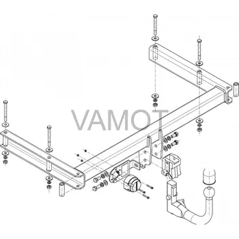 Tažné zařízení Tažné zařízení Audi A4 Kombi (také Quattro) (také S-Line) (B8) (2008 - 2015 (B8)) (8070)