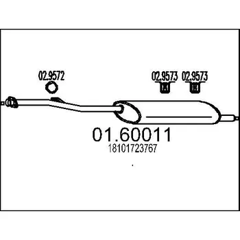 Auto-moto Zadní tlumič výfuku MTS 01.60011
