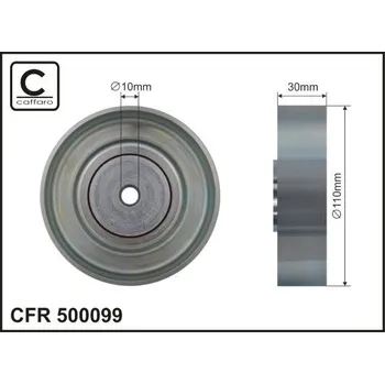 Auto-moto Vratná/vodicí kladka, klínový žebrový řemen CAFFARO 500099