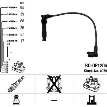 Zapalovací kabel Sada kabelů pro zapalování NGK 4059
