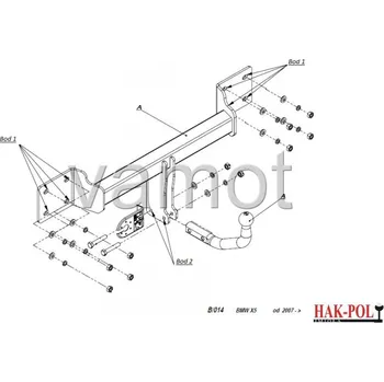 Tažné zařízení Tažné zařízení BMW X5 (E70) (2007 - 2013 (E70)) (2005)