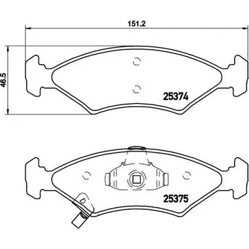 Brzdová destička Sada brzdových destiček, kotoučová brzda BREMBO P 30 062