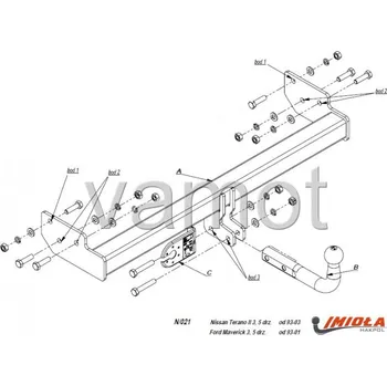 Tažné zařízení Tažné zařízení Nissan Terrano II 3/5 D (1993 - 2003) (5137)