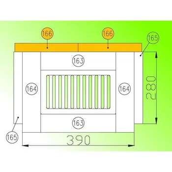 Krbová kamna Příslušenství HAAS+SOHN: Cihla č. 166 (sada 2 kusy) 30 x 220 x 280 mm