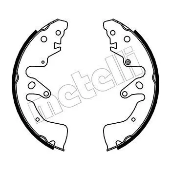 Brzdová čelist Sada brzdových čelistí METELLI 53-0407