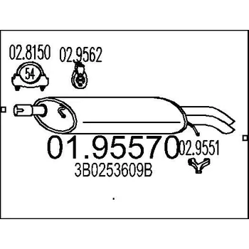 Auto-moto Zadní tlumič výfuku MTS 01.95570