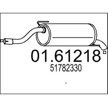 Auto-moto Zadní tlumič výfuku MTS 01.61218