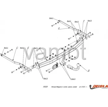 Tažné zařízení Tažné zařízení Renault Megane II Kombi (Grandtour) (2003 - 2009 (II)) (5349)