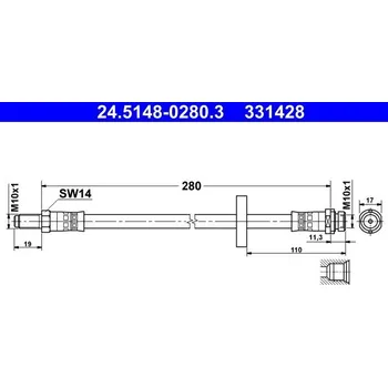 Brzdová hadice Brzdová hadice ATE 24.5148-0280.3