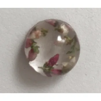 Materiál na výrobu šperku Kabošon z pryskyřice - vřes