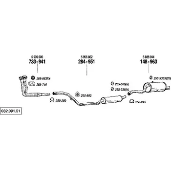 Zadní díl výfuku zadní tlumič výfuku Bosal 148-963