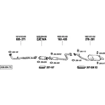 Tlumič výfuku střední tlumič výfuku Bosal 163-435
