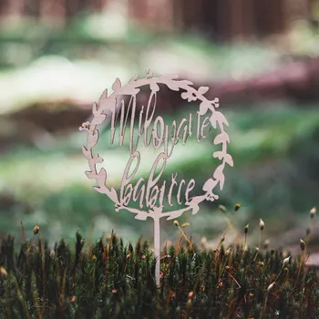 Vánoční ozdoba Dřevěná zapichovací ozdoba - MILOVANÉ BABIČCE