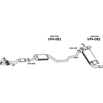 Zadní díl výfuku zadní díl výfuku Bosal VP4-082