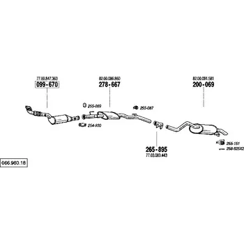 Tlumič výfuku střední tlumič výfuku Bosal 278-667