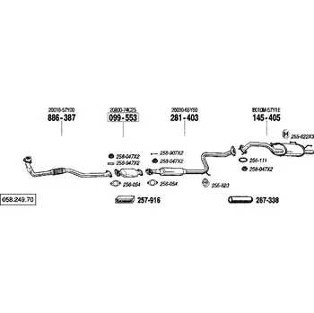 Zadní díl výfuku zadní tlumič výfuku Bosal 145-405