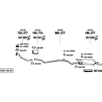 Tlumič výfuku zadní tlumič výfuku Bosal 190-277