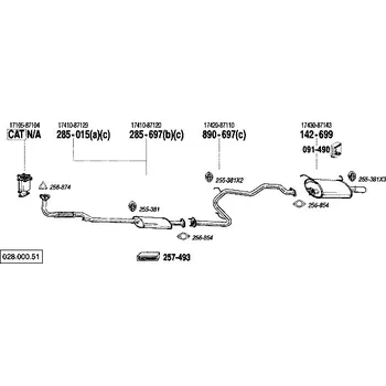 Zadní díl výfuku zadní tlumič výfuku Bosal 142-699