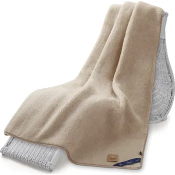 deka Wooline Vlněná Merino deka krémově béžová 140x200 cm, australské merino hebká, gramáž až 600g/m2