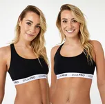 set dámská podprsenka USA PRO - (2 ks) - BLACK/BLACK - S (USA Pro Sports Branded Racer Back Bra 2 Pack)