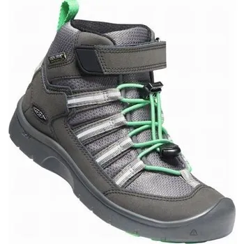 Dětská treková obuv Dětské boty Keen Hikeport 2 Sport Mid WP Black/Irish green velikost nohy 25/26