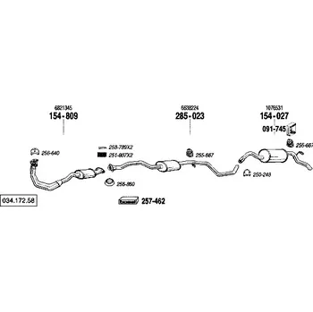 Zadní díl výfuku zadní tlumič výfuku Bosal 154-027