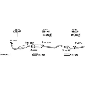 Zadní díl výfuku zadní tlumič výfuku Bosal 185-239