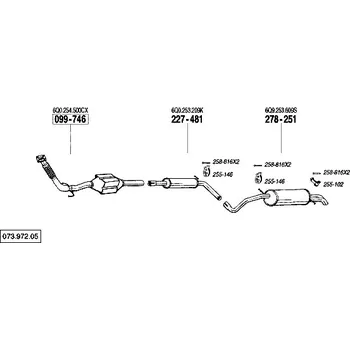 Tlumič výfuku střední tlumič výfuku Bosal 227-481