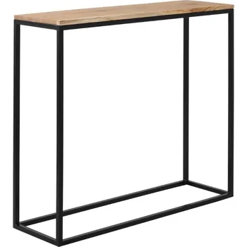 Toaletní stolek Nordic Design Dubový toaletní stolek Julia 100 x 30 cm s černou podnoží