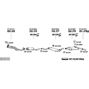 Zadní díl výfuku zadní tlumič výfuku Bosal 233-279