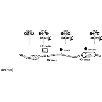 Zadní díl výfuku zadní tlumič výfuku Bosal 190-797