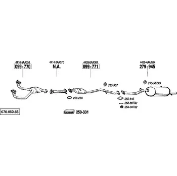 Zadní díl výfuku zadní tlumič výfuku Bosal 279-945