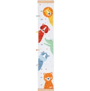 Dřevěná hračka Metr dětský - Zvířecí přátelé látka/dřevo (Goki)