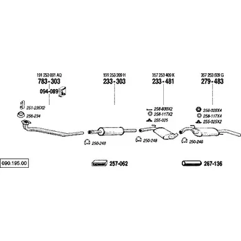 Tlumič výfuku střední tlumič výfuku Bosal 233-481