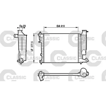 Chladič motoru Chladič, chlazení motoru VALEO 232535