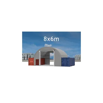 Zahradní stan Kontejnerový stan 8x6m střecha PVC 720 g/m2