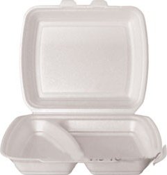 Menu box na jídlo bílý 2-dílný dvouzámkový/ 250ks