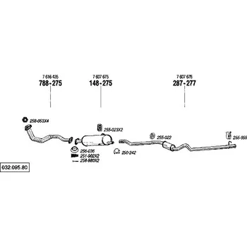 Zadní díl výfuku zadní tlumič výfuku Bosal 287-277