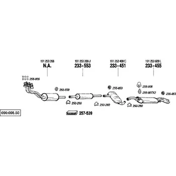 Tlumič výfuku střední tlumič výfuku Bosal 233-451