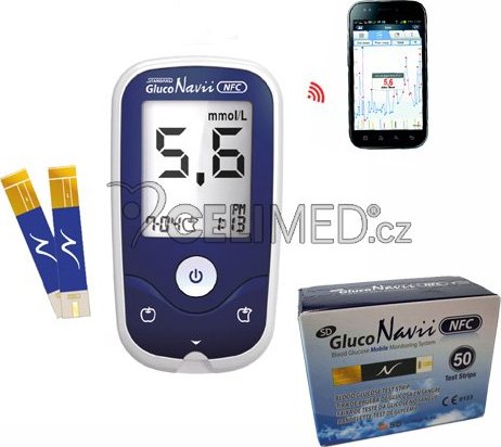 Glukometr SD Gluco Navii NFC Kompletní SET