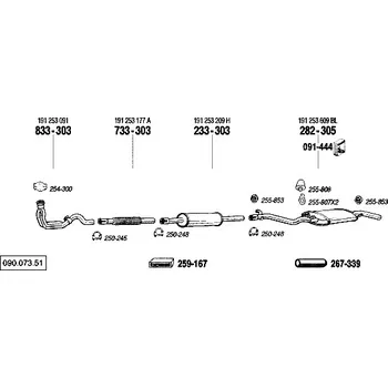 Zadní díl výfuku zadní tlumič výfuku Bosal 282-305