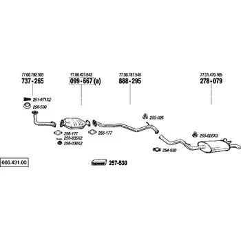 Zadní díl výfuku zadní tlumič výfuku Polmostrow 278079P, náhrada za Bosal 278-079