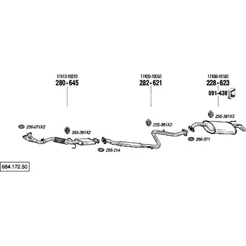Tlumič výfuku střední tlumič výfuku Bosal 282-621