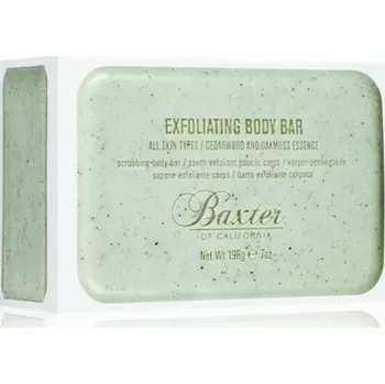 Baxter of California Exfoliating Body Bar Cedarwood & Oakmoss Essence exfoliační tělové mýdlo pro muže 198 g