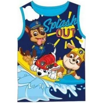 Chlapecké tílko Setino - Chlapecké bavlněné tričko (nátělník) Tlapková patrola - Tlapková Patrola - tyrkysové 128