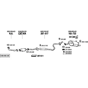 Tlumič výfuku střední tlumič výfuku Bosal 287-617