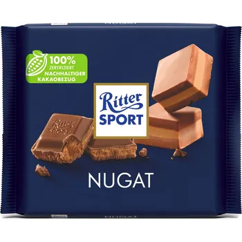 RITTER SPORT MLÉČNÁ ČOKOLÁDA NUGÁT NĚMECKO!