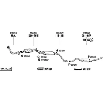 Tlumič výfuku střední tlumič výfuku Bosal 115-831